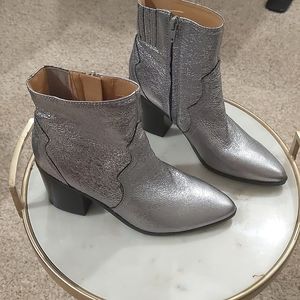 Silver booties